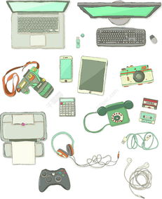 高效辦公，從桌面整理開始 精選電腦筆記本文具矢量素材免費下載